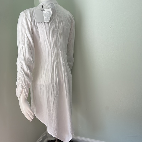 AREA STARS Rina Loose-Fit Asymmetric-Hem White Dress Size Small NEW - Picture 8 of 12